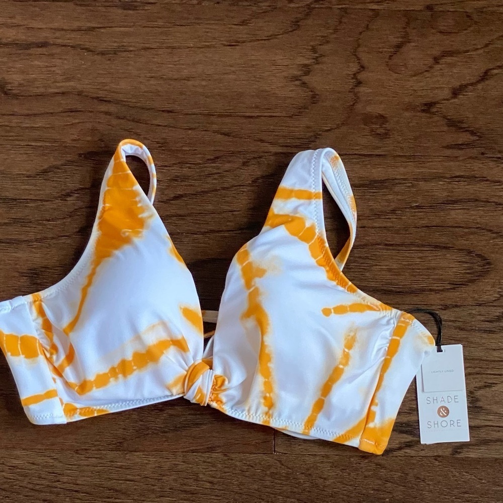 NWT Orange Tie-Dye Bikini Top - Picture 2 of 6